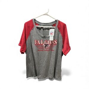 NFL Atlanta Falcons Gray and Red Tee
